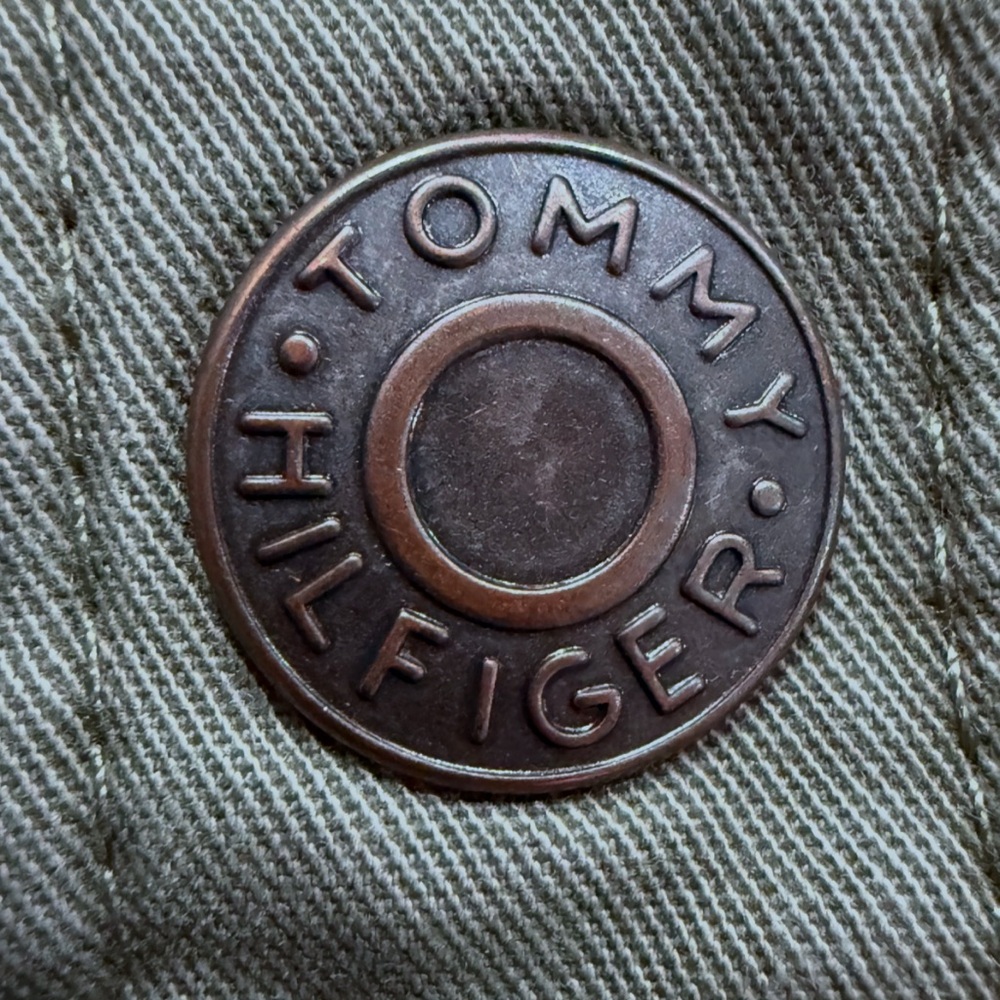 Tommy Hilfiger Olive Green Military Utility Jacket XL 20 Embroidered Patches - Picture 9 of 15